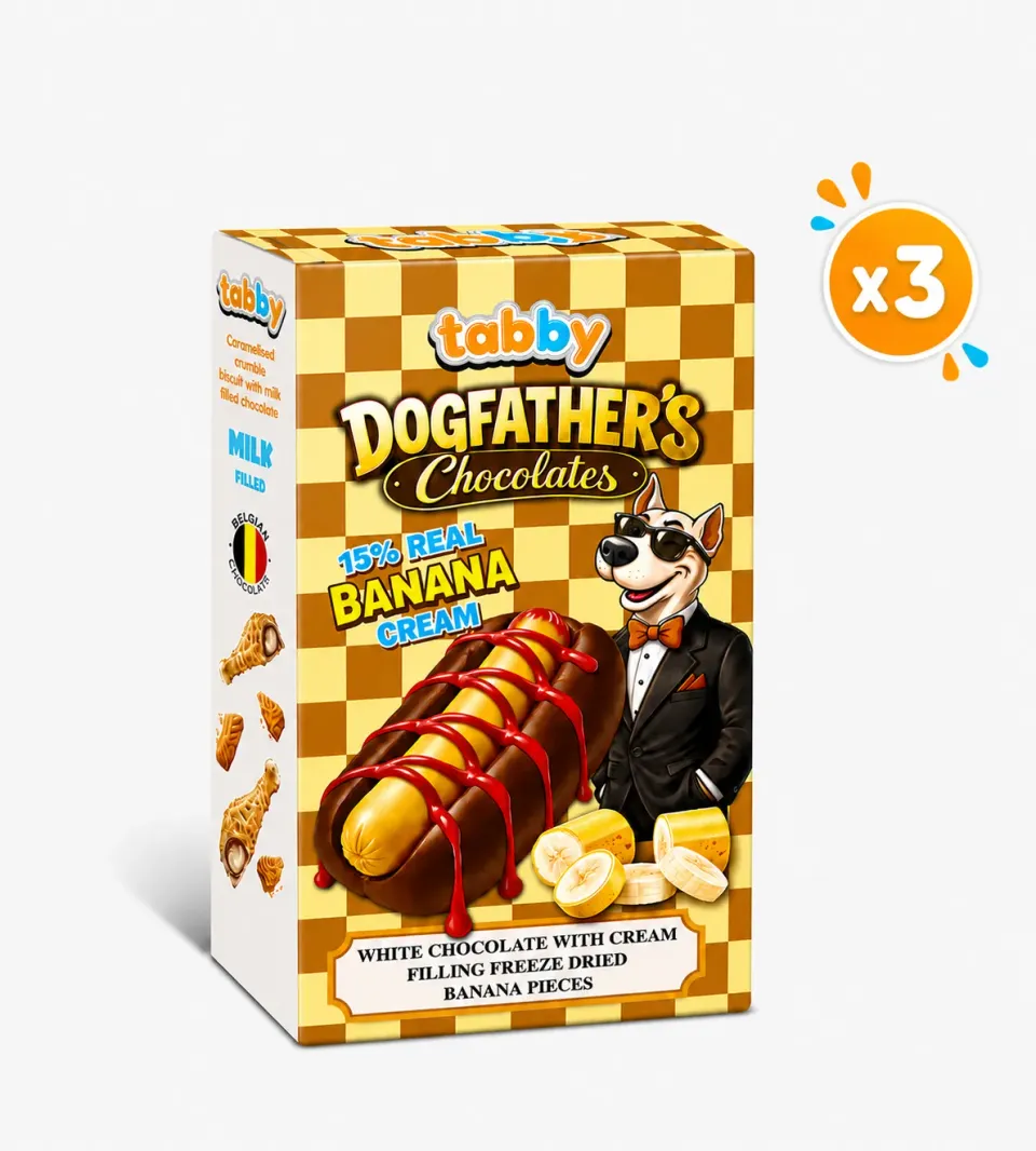 Tabby Chicken Chocolate Dog Fathers Hotdog Banana 40 g x3