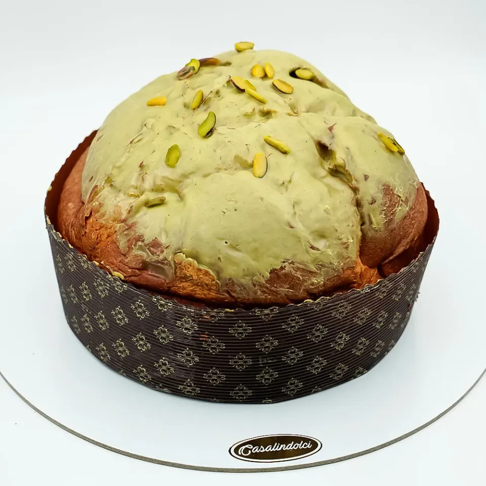 Casalindolci Panettone Pistacchio dolce natalizio farcito