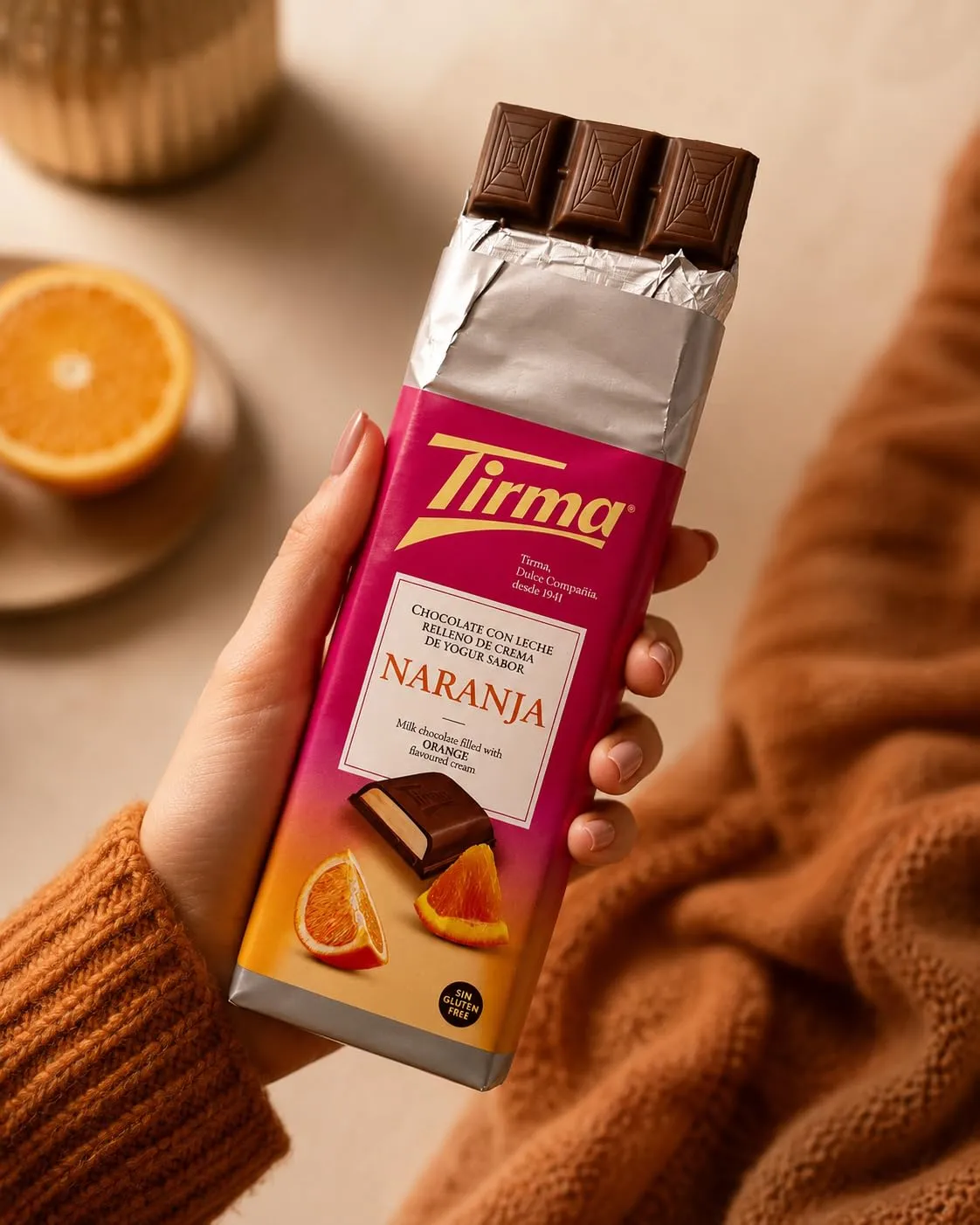 Tirma Tavoletta cioccolato latte yogurt arancia 103g