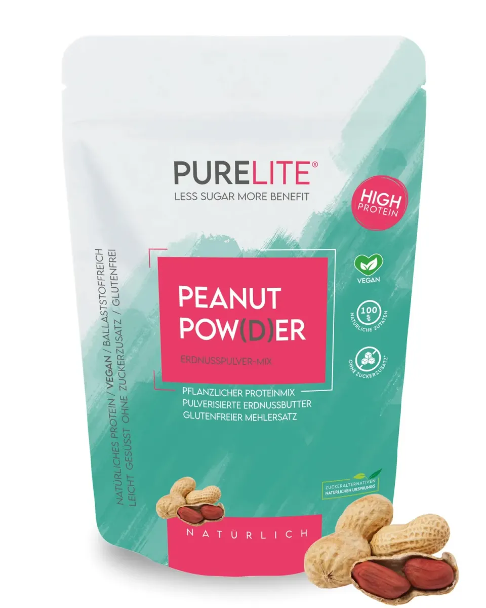 PURELITE Peanut Powder farina arachidi vegan 450g proteica