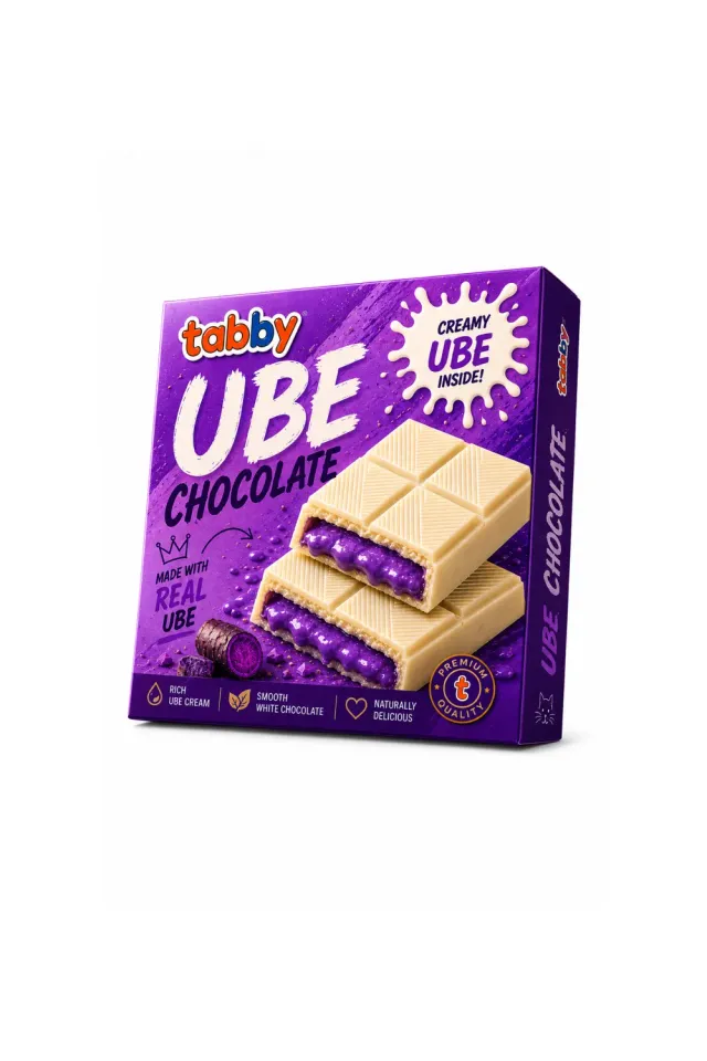 Tabby Ube cioccolato 80g al ube viola