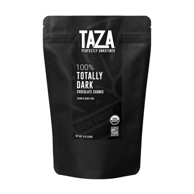 Taza 100% Totally Dark chunks 227 g senza zucchero
