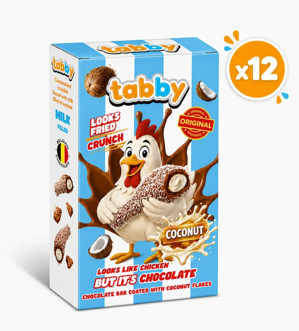 Tabby Chicken Chocolate Coconut Drumstick cioccolato cocco 50g x12