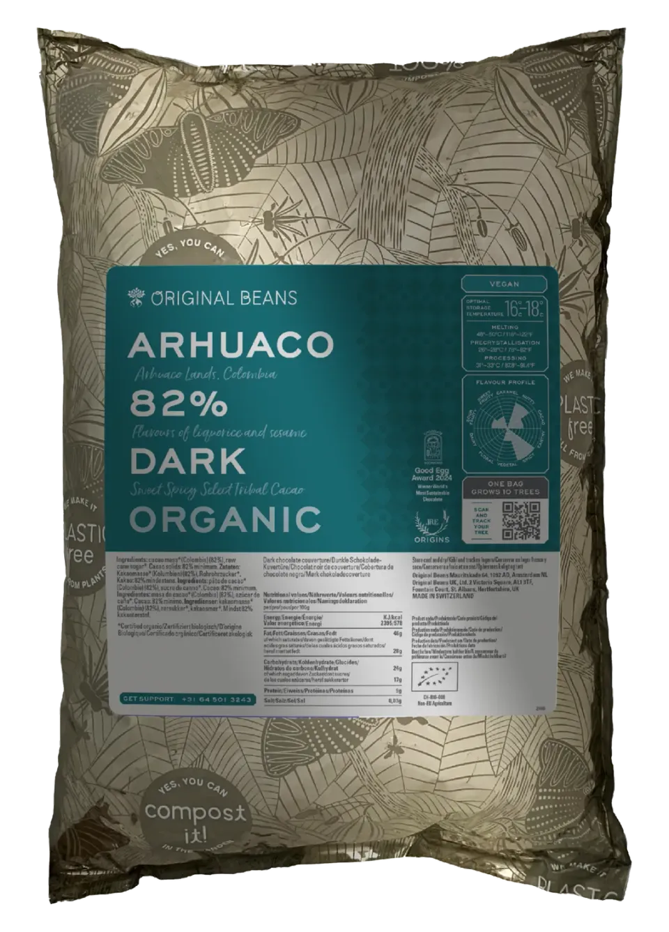 Original Beans Arhuaco 82% tavoletta fondente 70g liquirizia