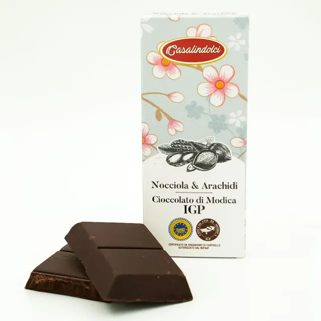 Casalindolci Cioccolato di Modica nocciole e arachidi senza glutine