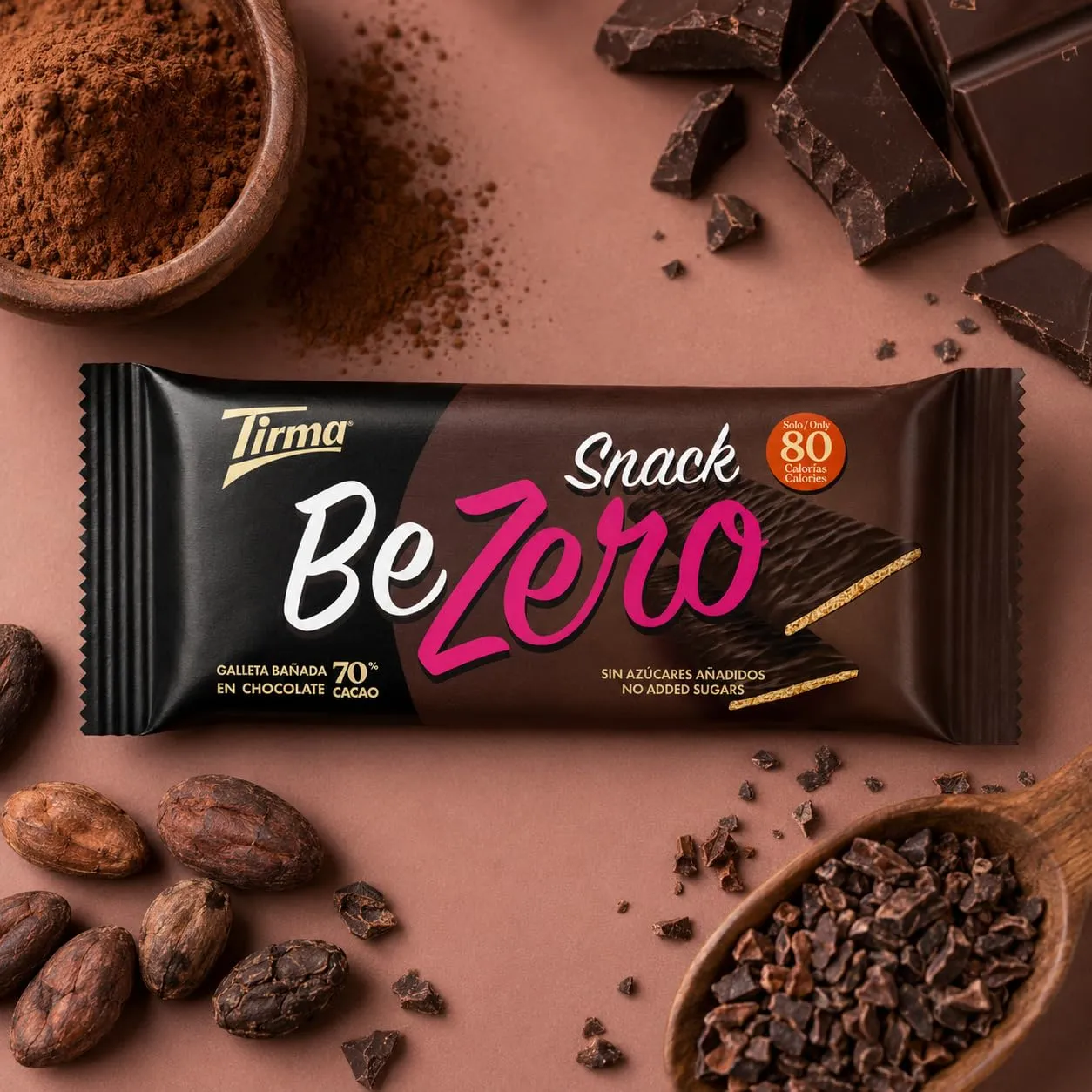 Tirma BeZero biscotti fondente 70% 105g 6 pezzi