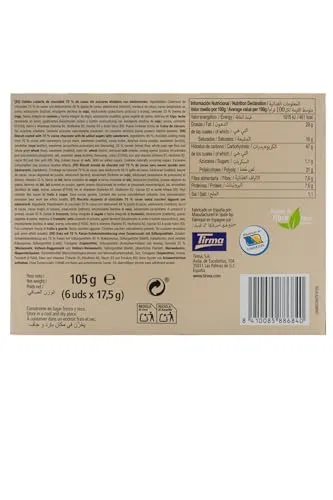 Tirma BeZero biscotti fondente 70% 105g 6 pezzi