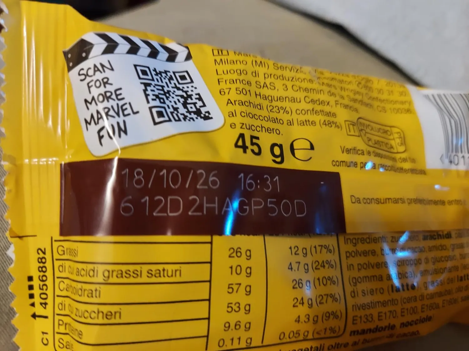 M&M's Peanut confetti cioccolato arachidi 24x45g