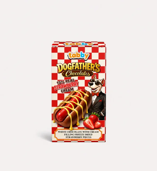 Tabby Dog Fathers Hotdog Strawberry cioccolato 40g fragola