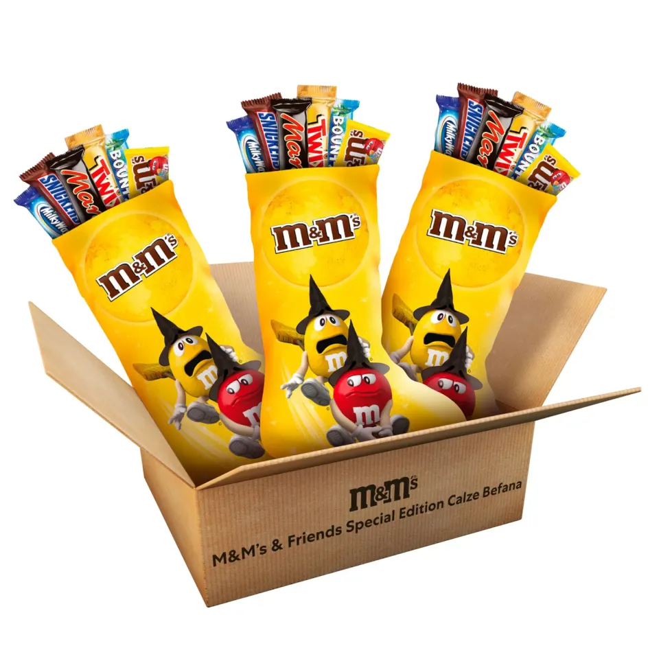Mars M&M's Friends 3 Calze Befana cofanetto 1560g misto