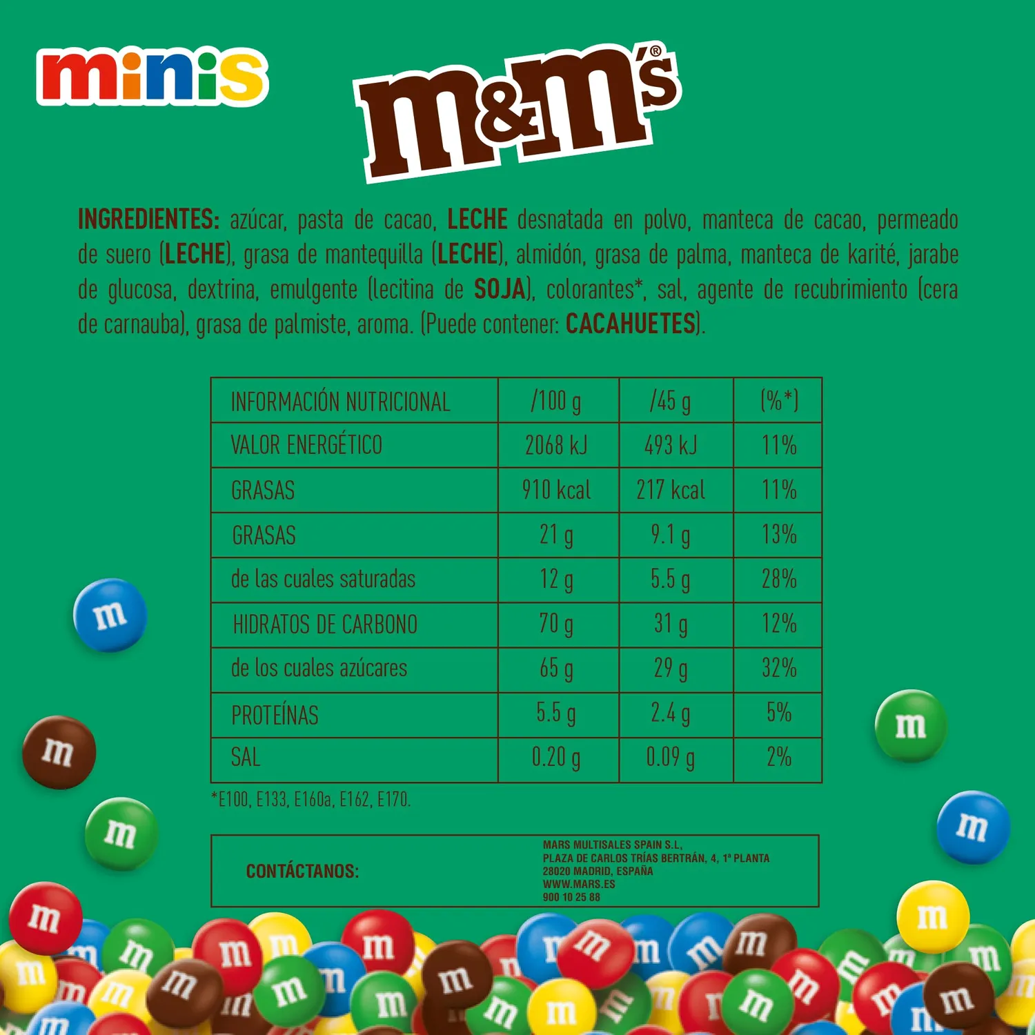 M&M's Minis Confetti Cioccolato Busta 176 g Mini