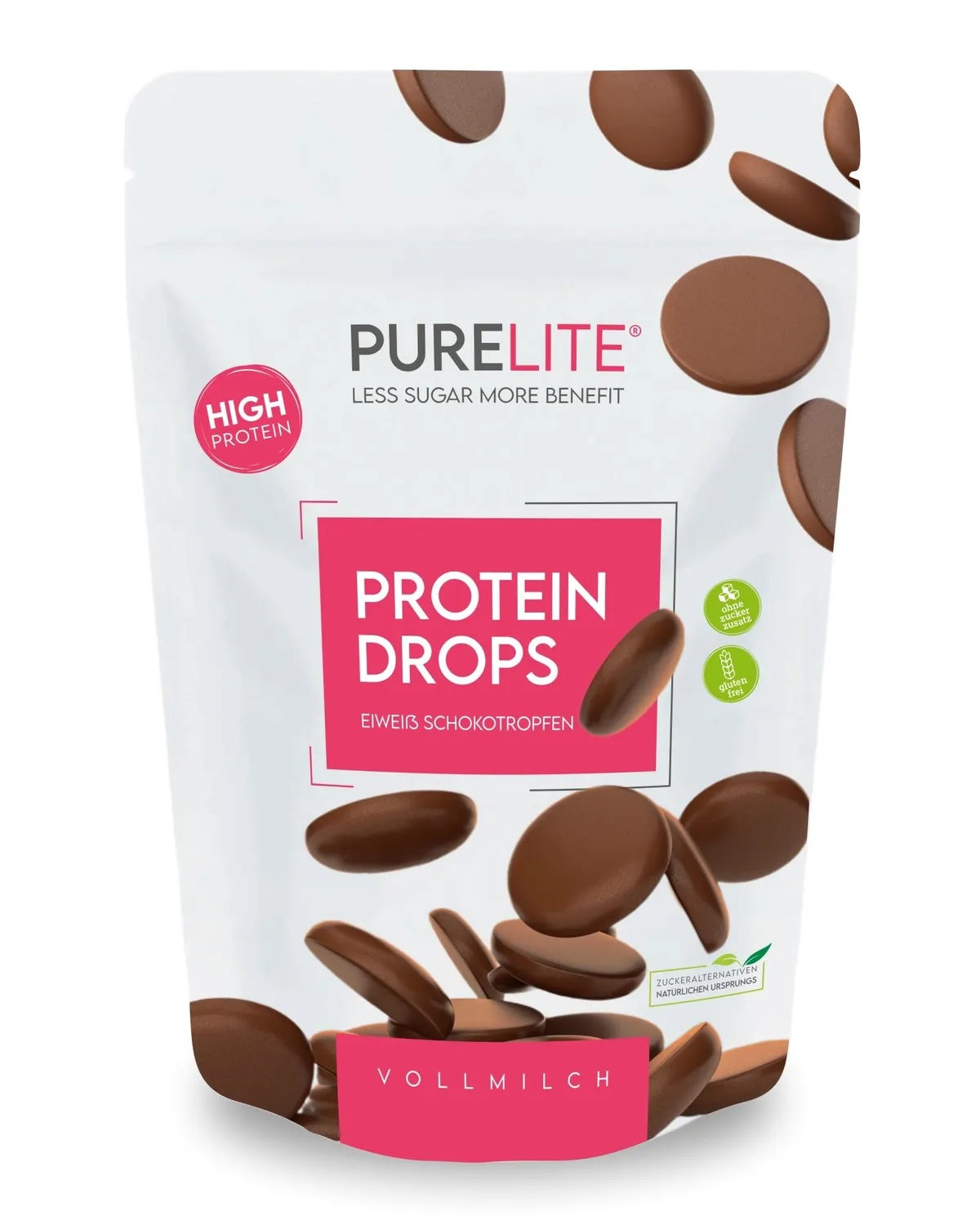 PURELITE Protein Drops gocce fondente 60% 450 g vegano