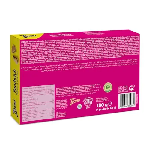 Tirma Sandwich biscotti ripieni cioccolato 180 g 4 bustine