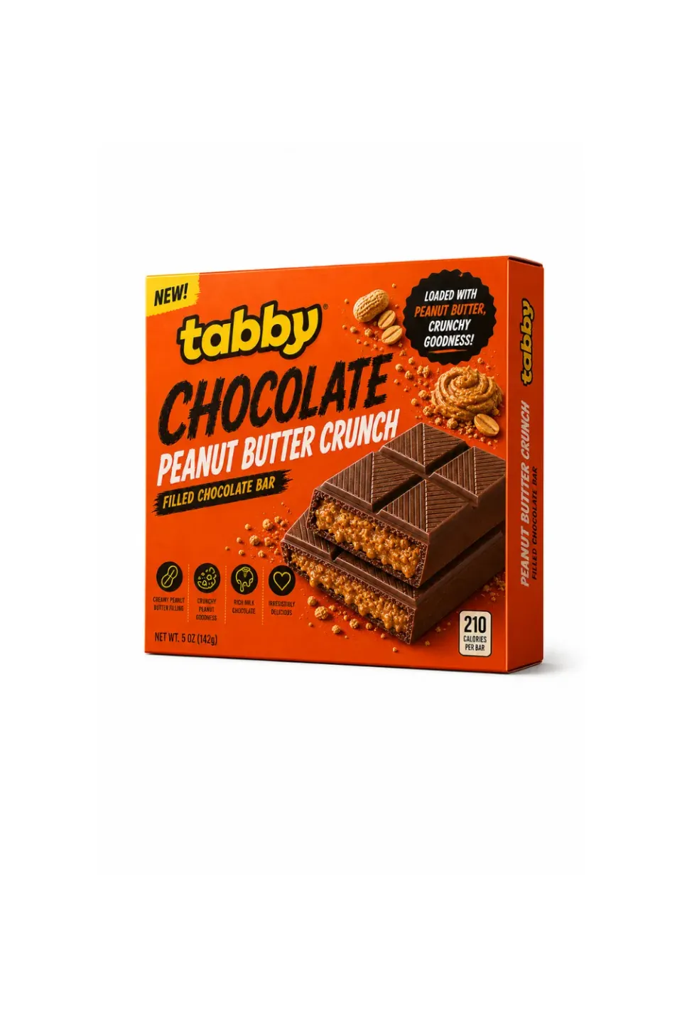 Tabby Peanut Butter Crunch cioccolato 80g arachidi