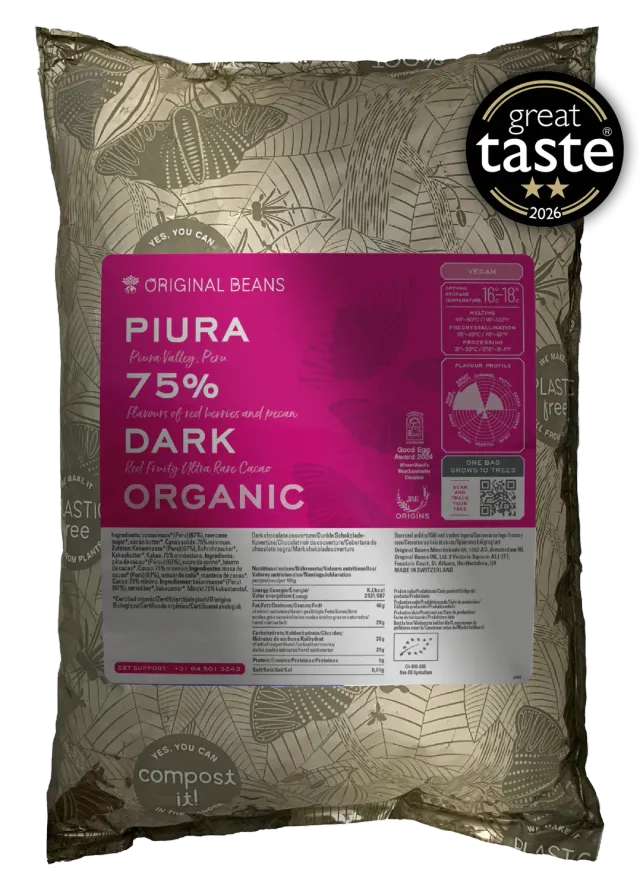 Original Beans Piura 75% tavoletta fondente 70g fruttata
