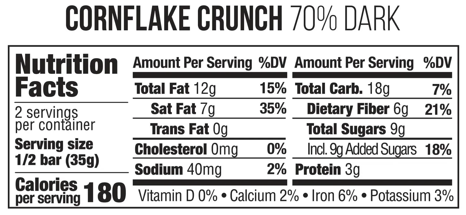 Taza Cornflake Crunch barretta cioccolato fondente 70% sale 71 g