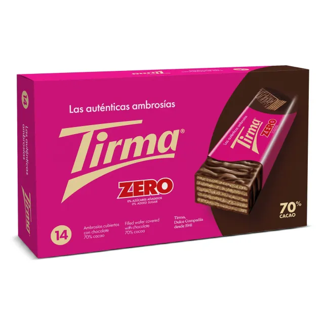 Tirma Zero wafer fondente 70% senza zuccheri 301g