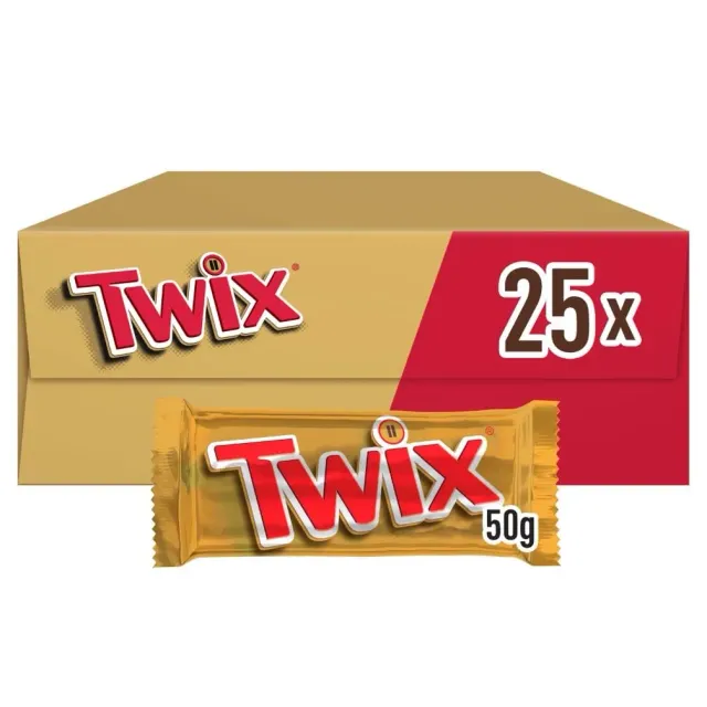 Twix barretta biscotto caramello latte 25 x 50 g nuova versione
