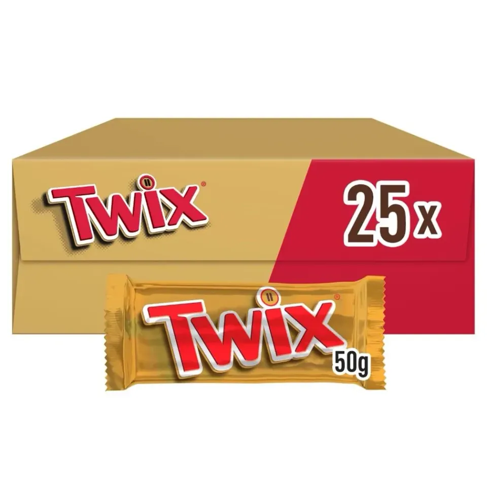 Twix barretta biscotto caramello latte 25 x 50 g nuova versione