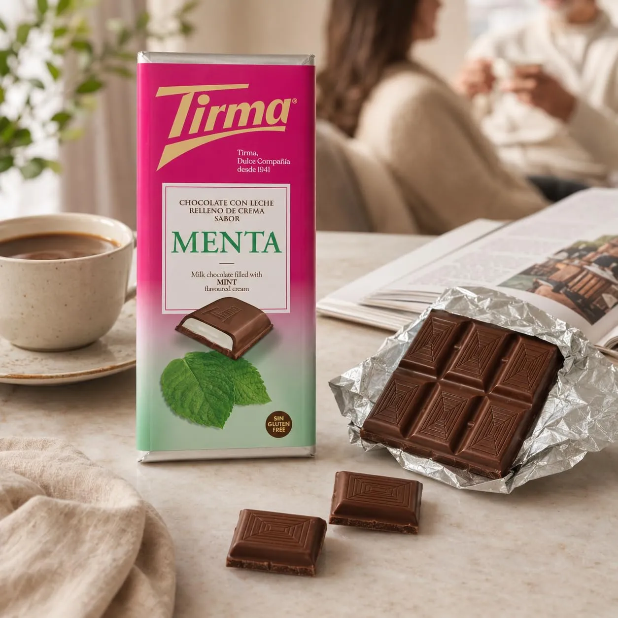 Tirma tavoletta cioccolato 110g latte ripiena menta
