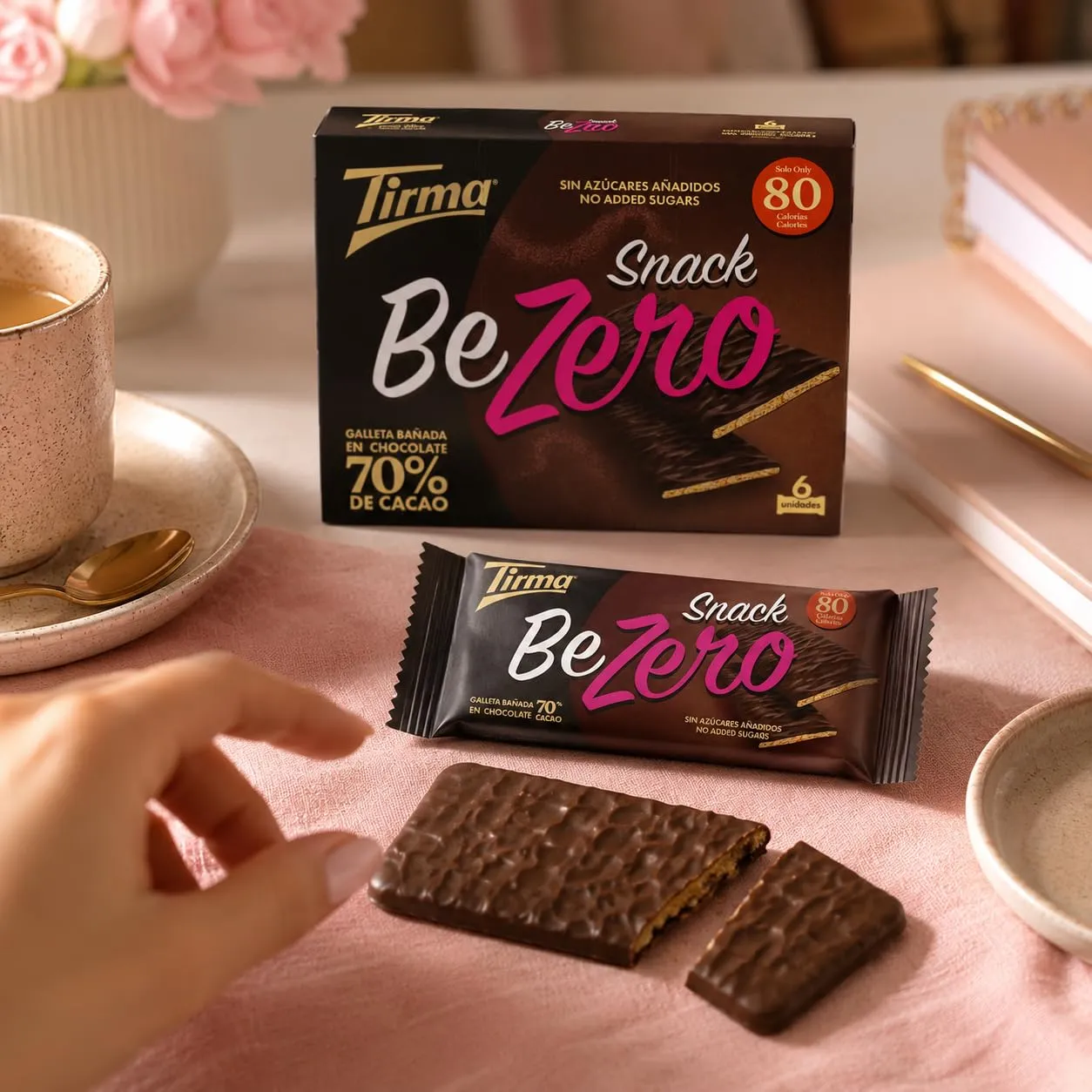 Tirma BeZero biscotti fondente 70% 105g 6 pezzi