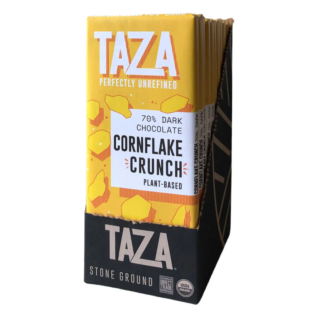 Taza Cornflake Crunch barretta cioccolato fondente 70% sale 71 g