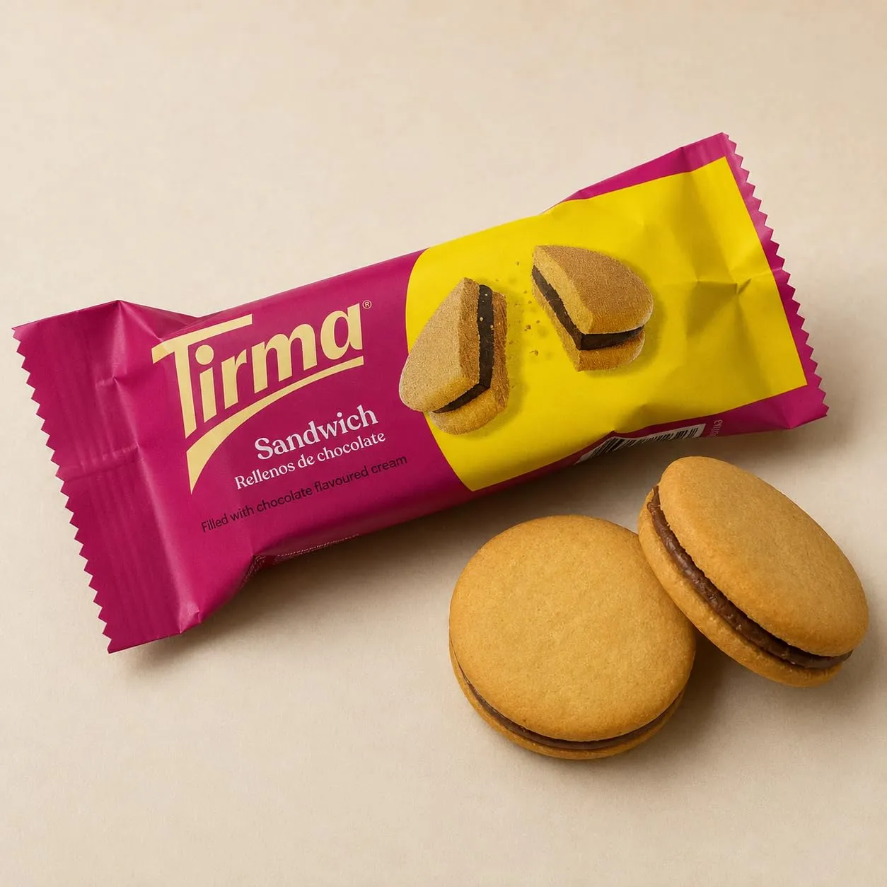Tirma Sandwich biscotti ripieni cioccolato 180 g 4 bustine
