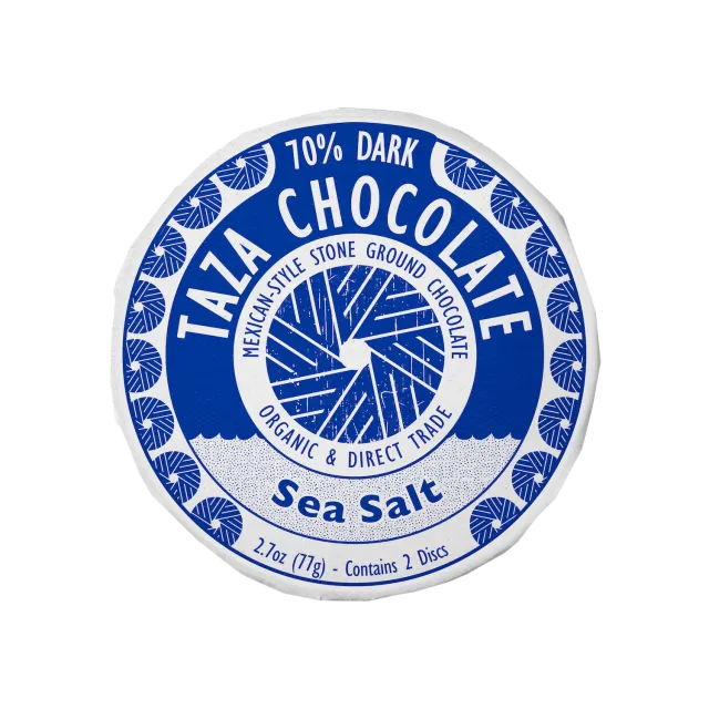 Taza Sea Salt dischi cioccolato fondente 70% 2 dischi