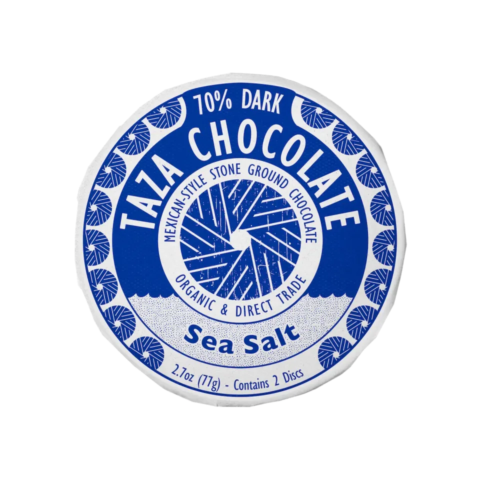 Taza Sea Salt dischi cioccolato fondente 70% 2 dischi