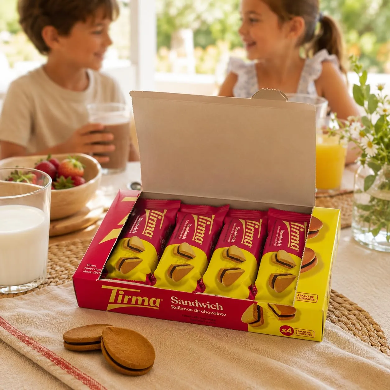 Tirma Sandwich biscotti ripieni cioccolato 180 g 4 bustine