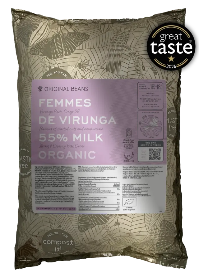 Original Beans Femmes de Virunga 55% tavoletta latte 70g