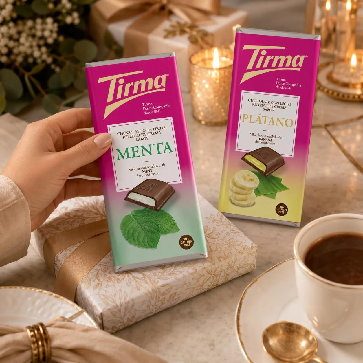 Tirma tavoletta cioccolato 110g latte ripiena menta