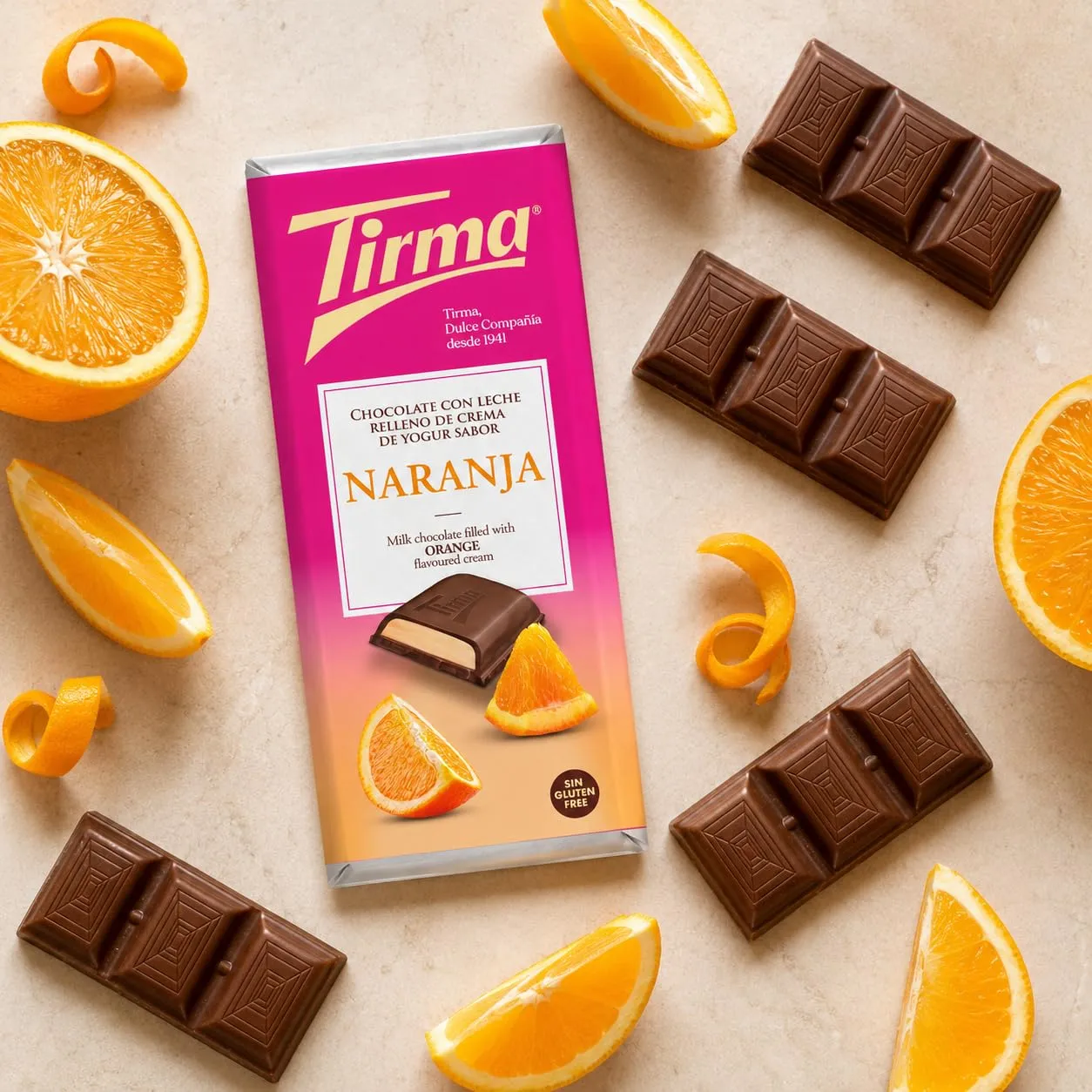 Tirma Tavoletta cioccolato latte yogurt arancia 103g