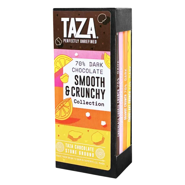 Taza Smooth Crunchy box 4 barrette fondente 70%