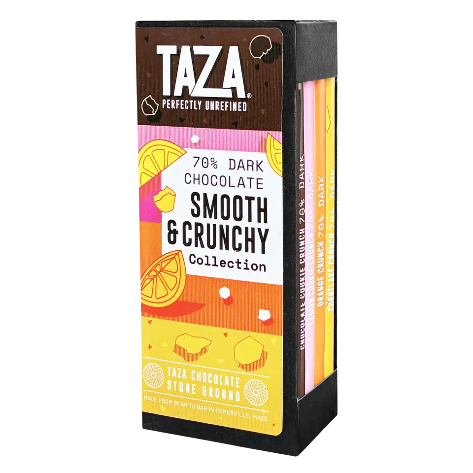 Taza Smooth Crunchy box 4 barrette fondente 70%