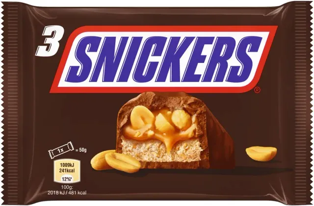 Mars Snickers barrette cioccolato 34x150 g arachidi