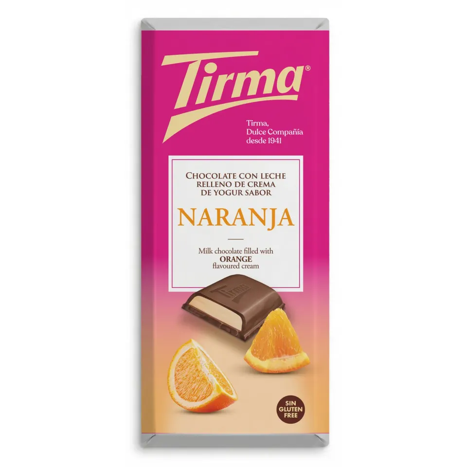 Tirma Tavoletta cioccolato latte yogurt arancia 103g