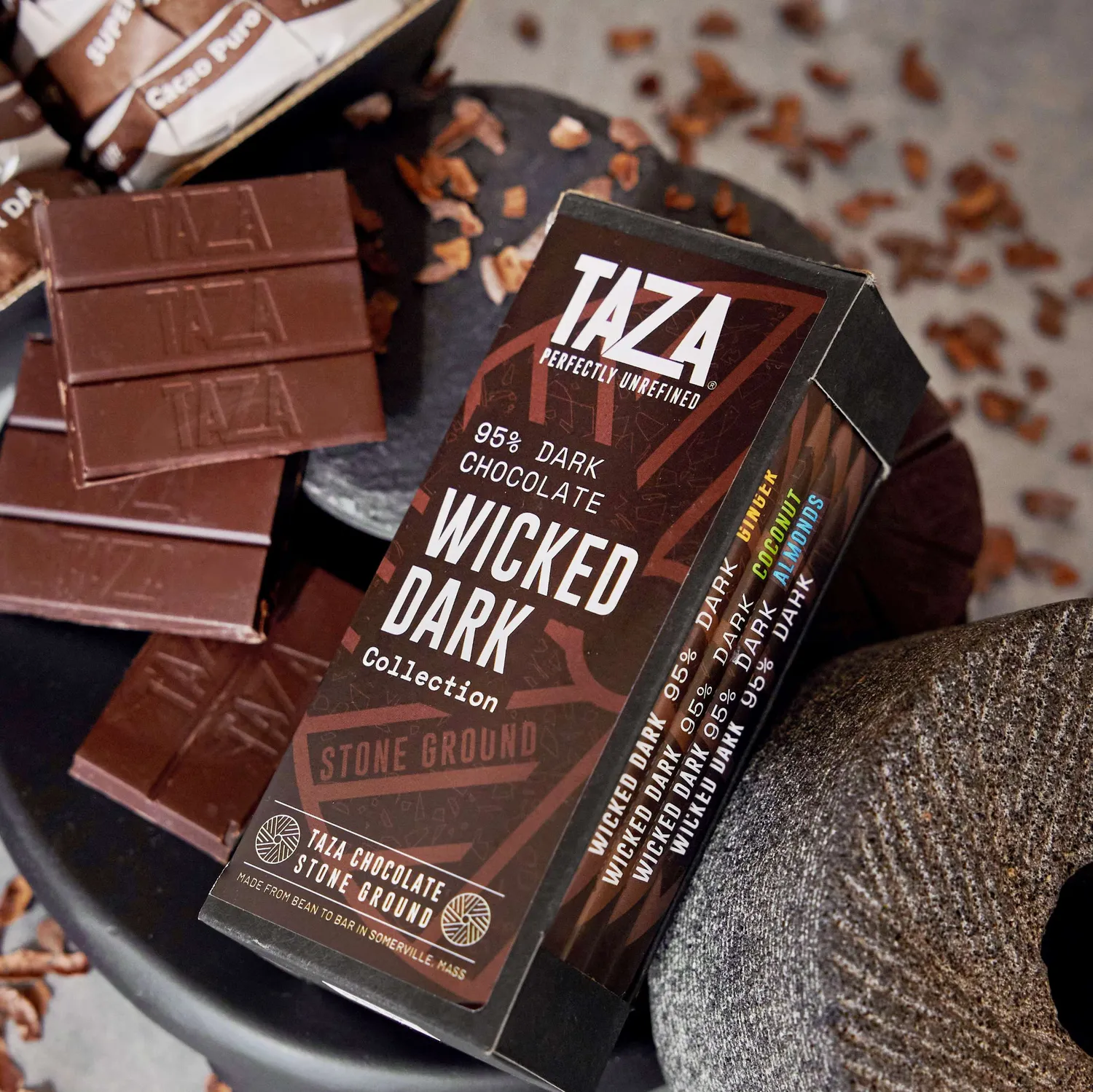 Taza Wicked Dark barretta fondente 95% 4 pezzi